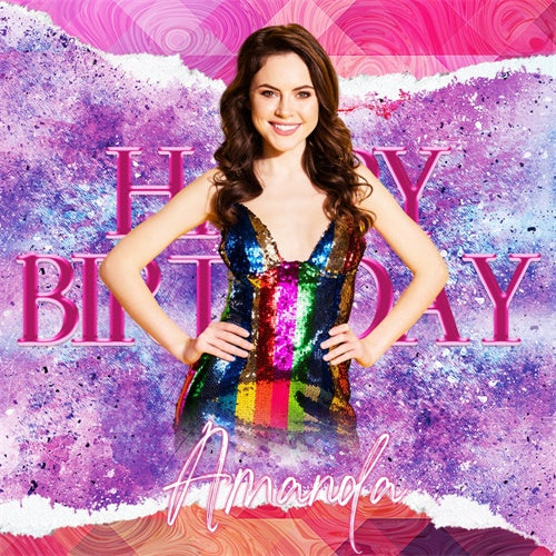 Customized Birthday Backdrop Glitter Diva Celebration Backdrop LXX6-71