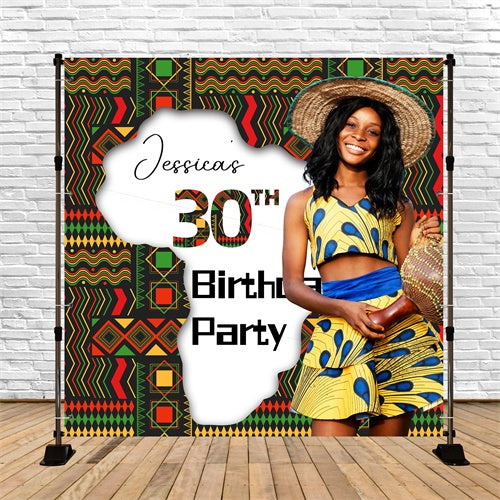 30th Birthday Backdrop Vibrant Culture Custom Birthday Backdrop LXX6-78