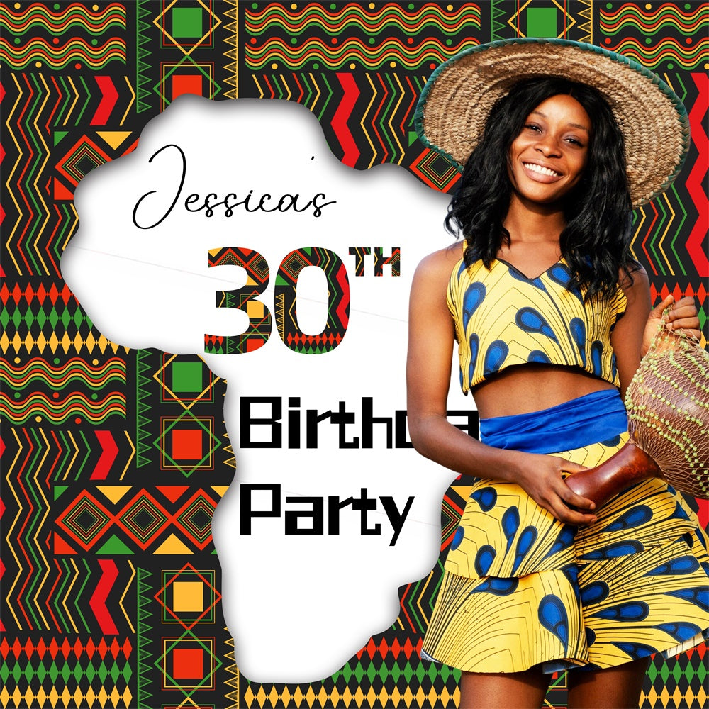 30th Birthday Backdrop Vibrant Culture Custom Birthday Backdrop LXX6-78
