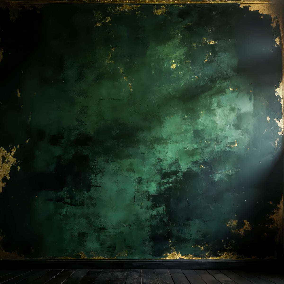 Studio Portrait Backdrop Patina Concrete Wall Texture Emerald Green Backdrop LXX61-13