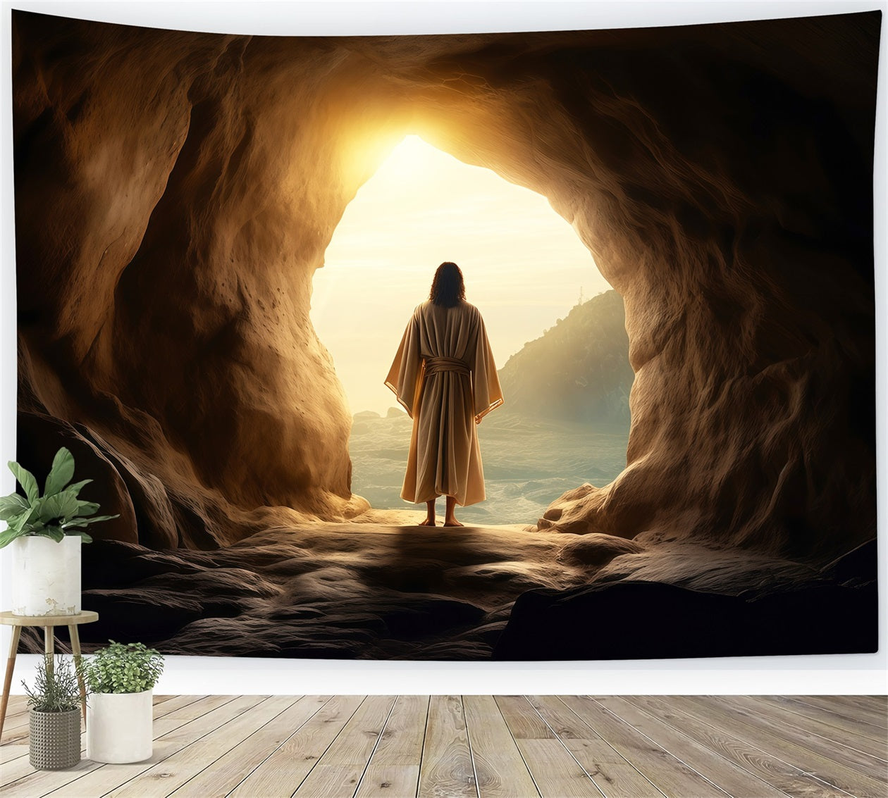 Christian Easter Photo Backdrops He Is Risen Savior Cave Easter Picture Backdrops LXX61-132