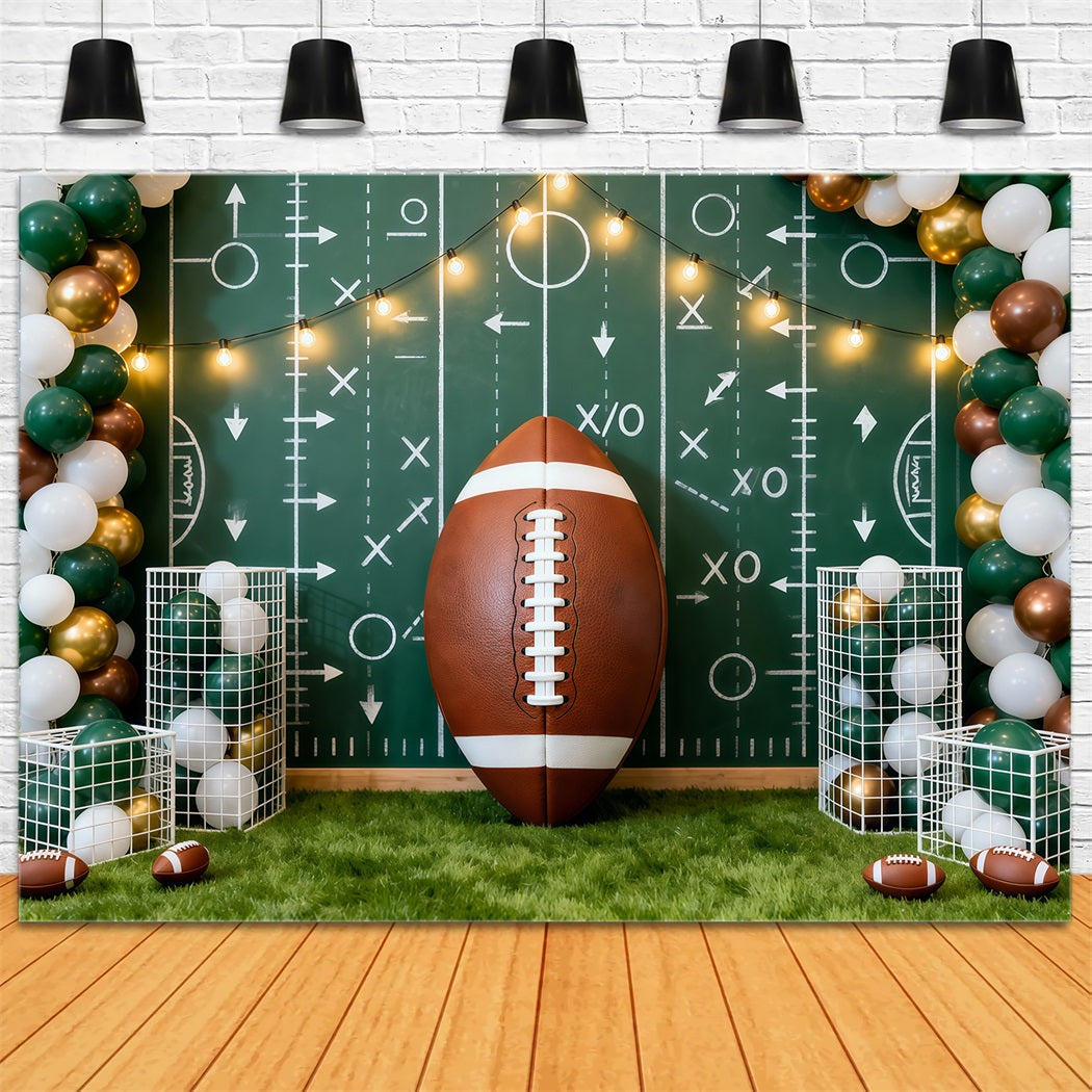 Football Backdrops Playbook Field Balloon Display Sports Backdrops LXX61-213