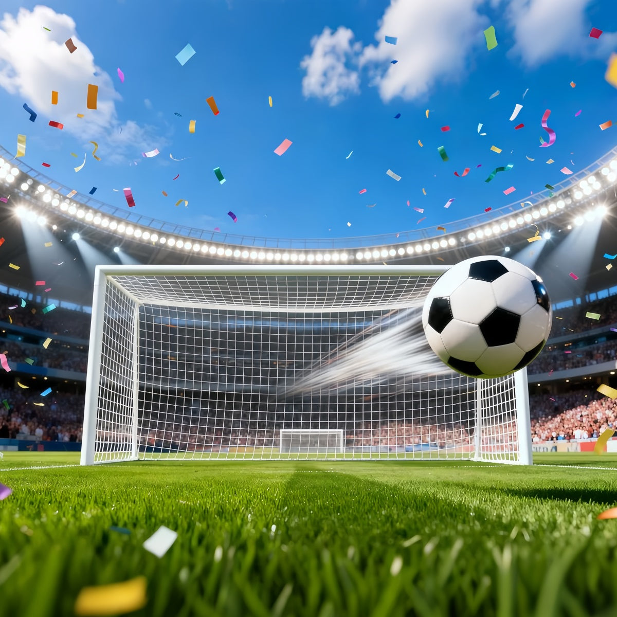Soccer Stadium Backdrop Field Victory Goal Moment Sports Photography Backdrops LXX61-215