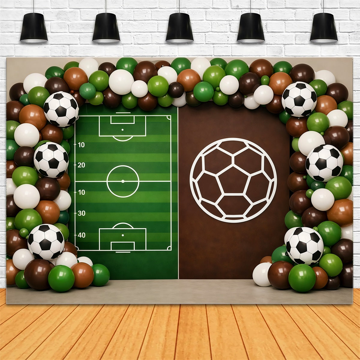 Soccer Photo Backdrop Playbook Balloon Arch Display Sports Backdrops For Photography LXX61-222