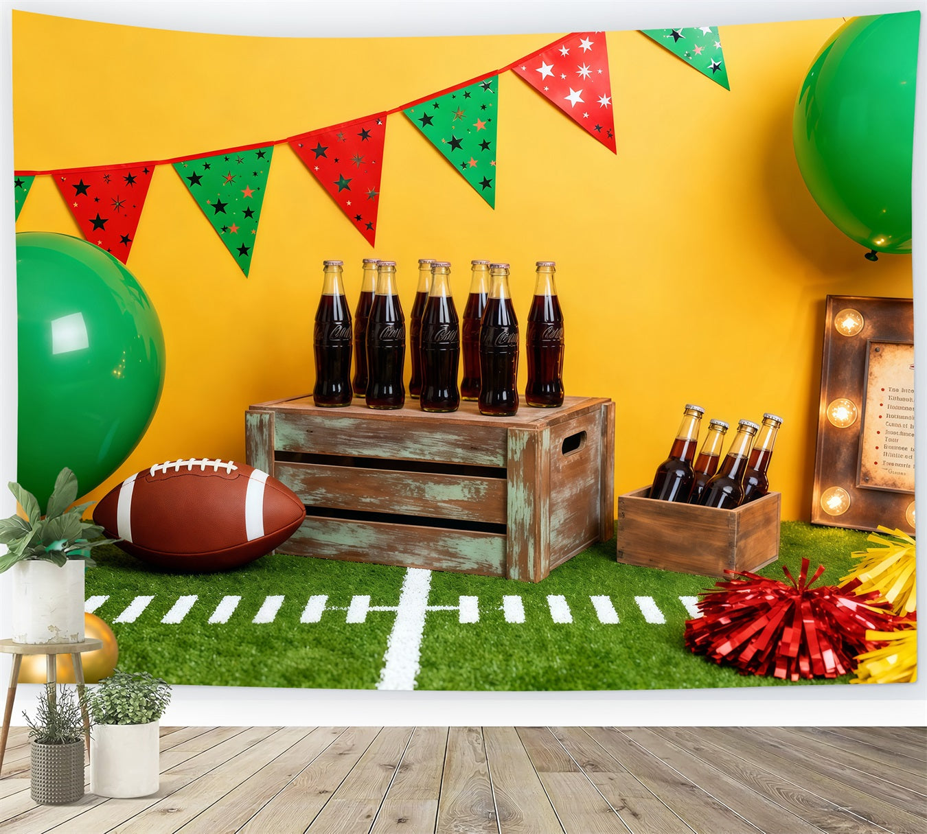 Football Photo Backdrop Game Day Tailgate Decor Sports Photo Backdrops LXX61-227