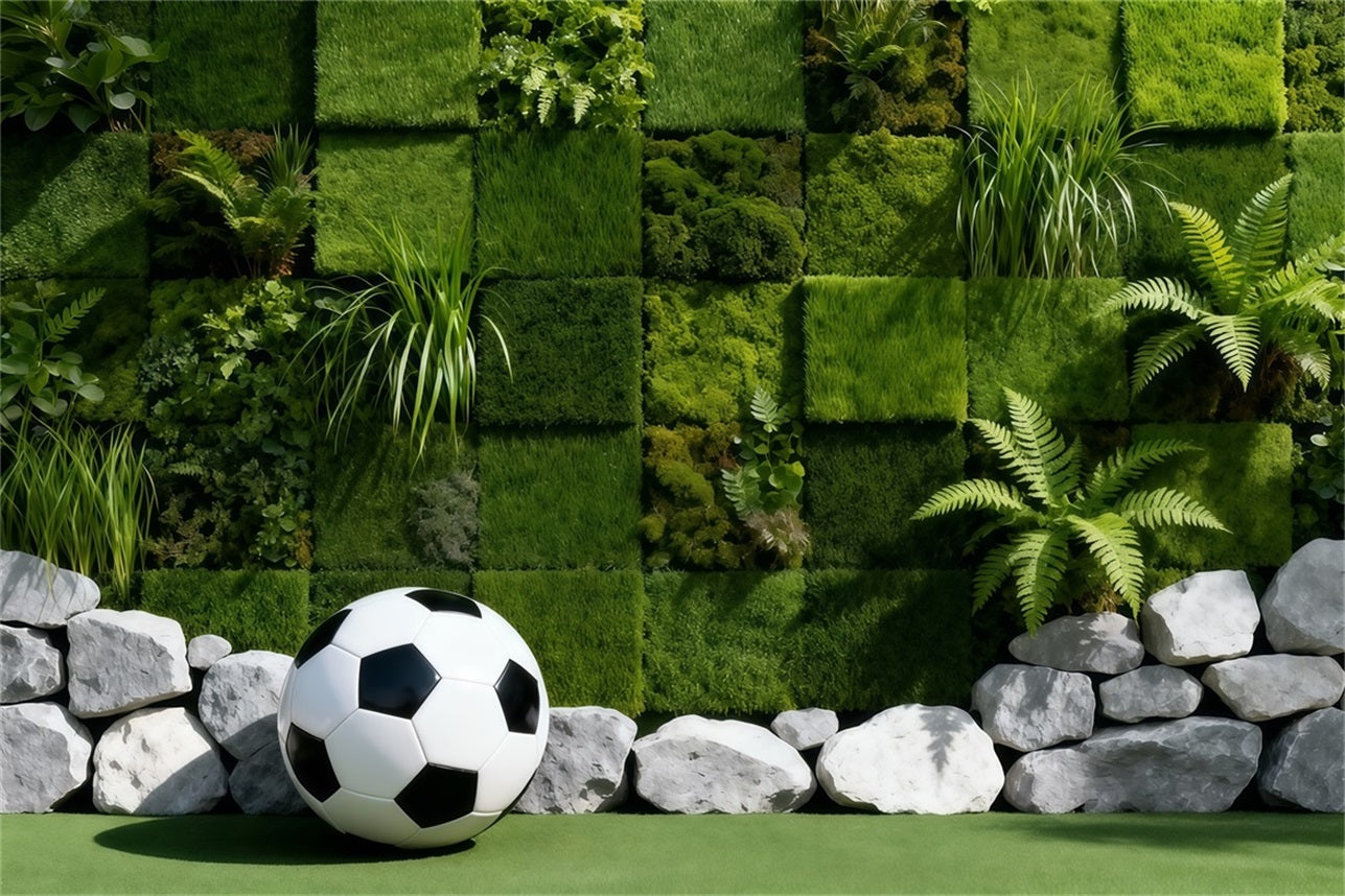 Soccer Photography Backdrop Moss Wall Green Texture Sports Backdrops For Photography LXX61-230