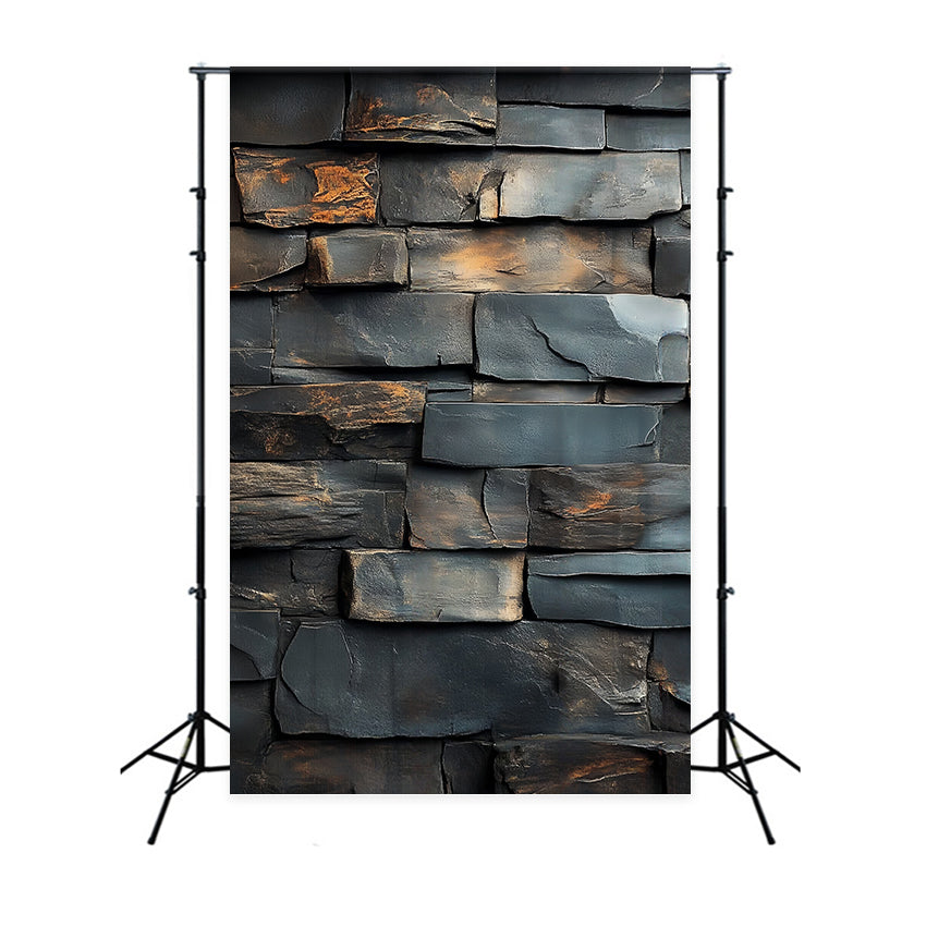 Portrait Studio Backdrop Charcoal Slate Stone Texture Brick Wall Backdrop LXX61-29