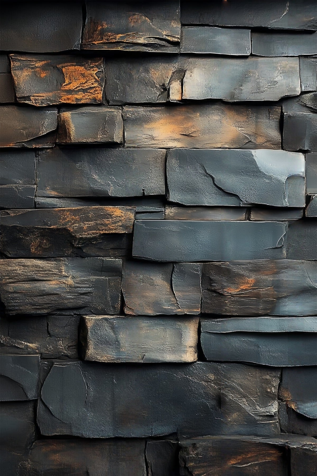 Portrait Studio Backdrop Charcoal Slate Stone Texture Brick Wall Backdrop LXX61-29