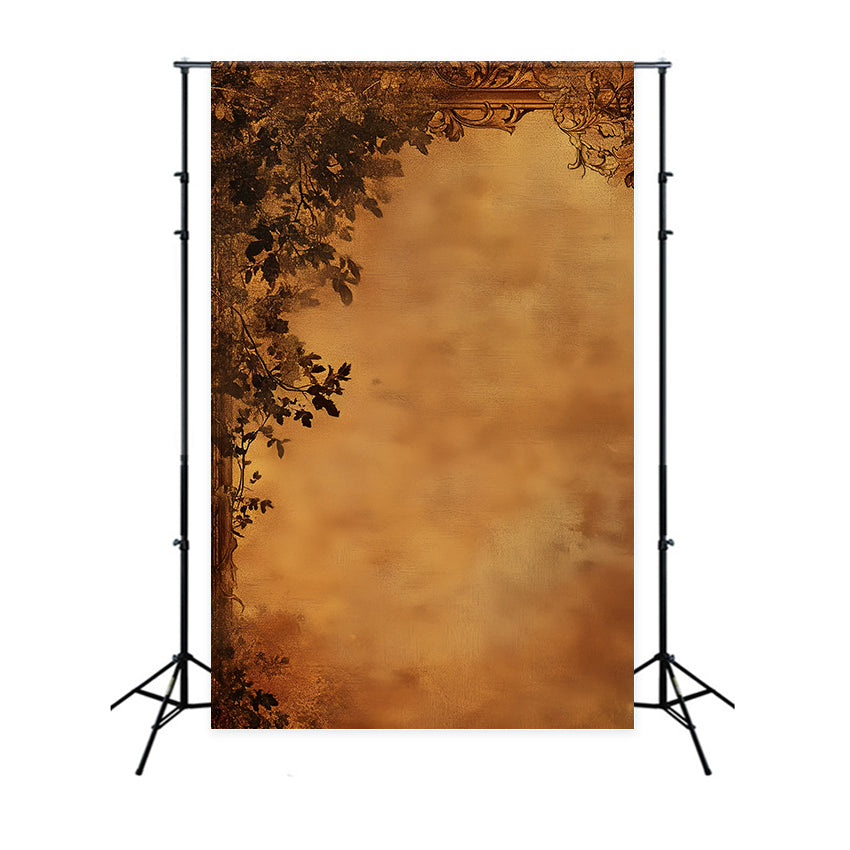 Portrait Photo Backdrops Antique Sepia Botanical Border Family Portrait Backdrop LXX61-31