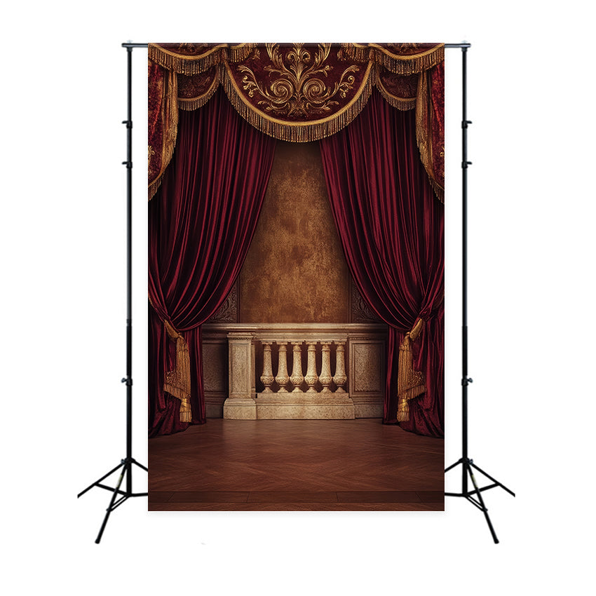 Studio Portrait Backdrops Baroque Velvet Curtain Interior Antique Photo Backdrop LXX61-34