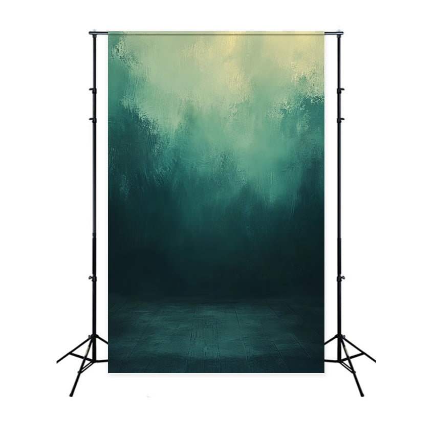 Photography Portrait Backdrop Teal Ombre Studio Texture Green Photo Backdrop LXX61-9