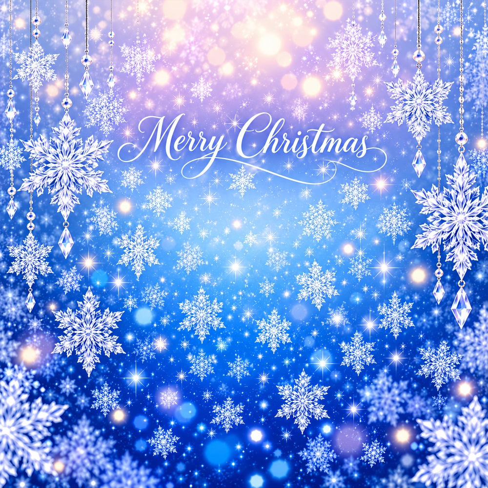 Snowflake Christmas Garage Door Banner White Blue Sparkle Christmas Garage Door Decoration LXX610-110-1 Car