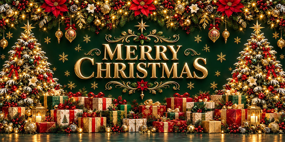 Christmas Present Garage Door Cover Emerald Gift Garland Christmas Garage Door Decoration LXX610-38-2 Car