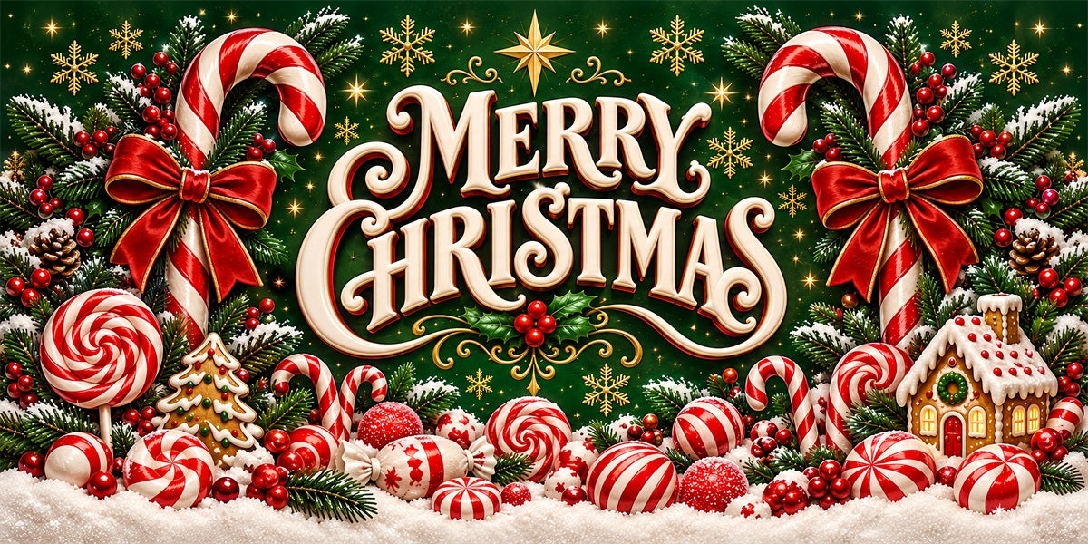 Merry Christmas Garage Door Cover Candy Cane Bow Christmas Garage Door Cover LXX610-46-2 Car