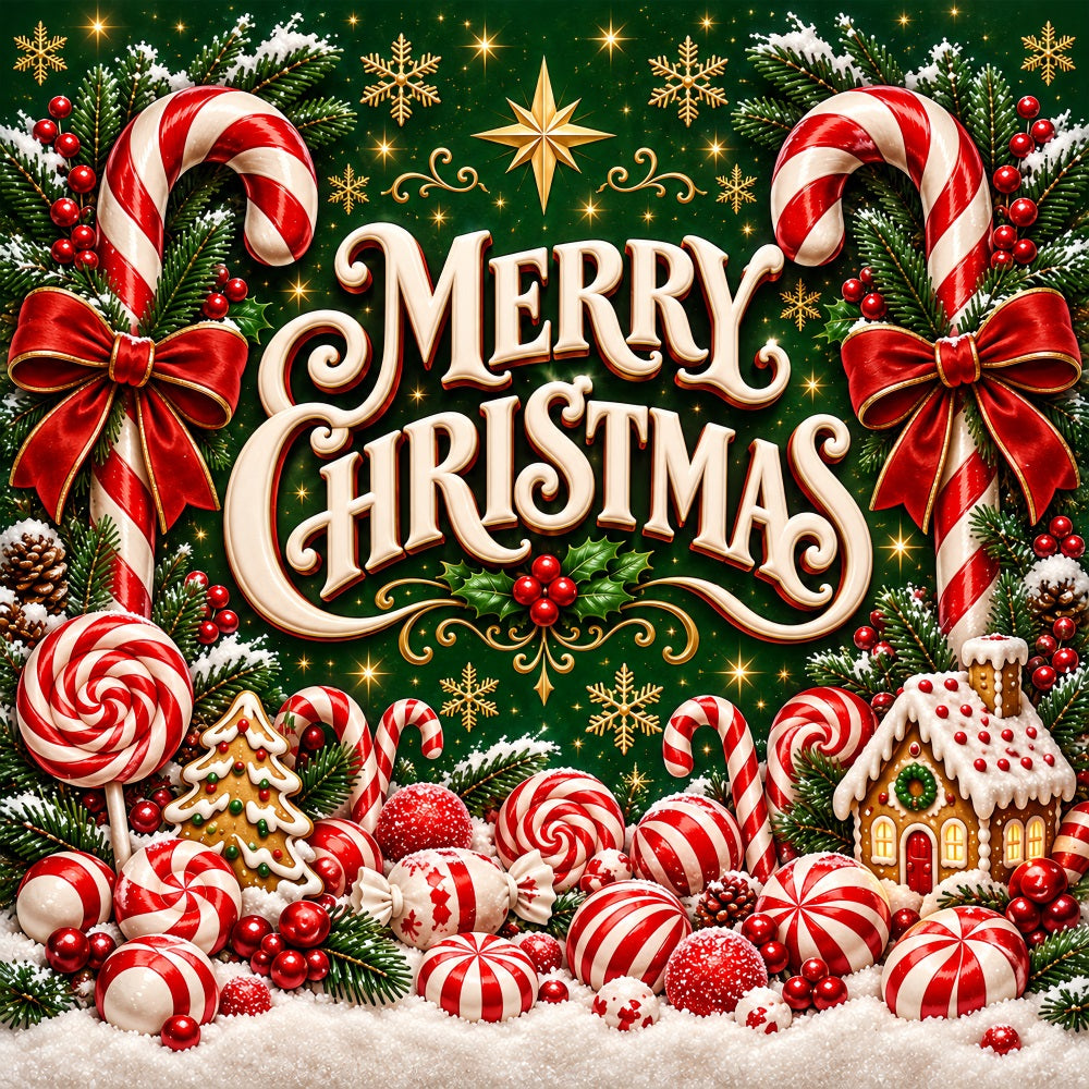Merry Christmas Garage Door Cover Candy Cane Bow Christmas Garage Door Cover LXX610-46-1 Car