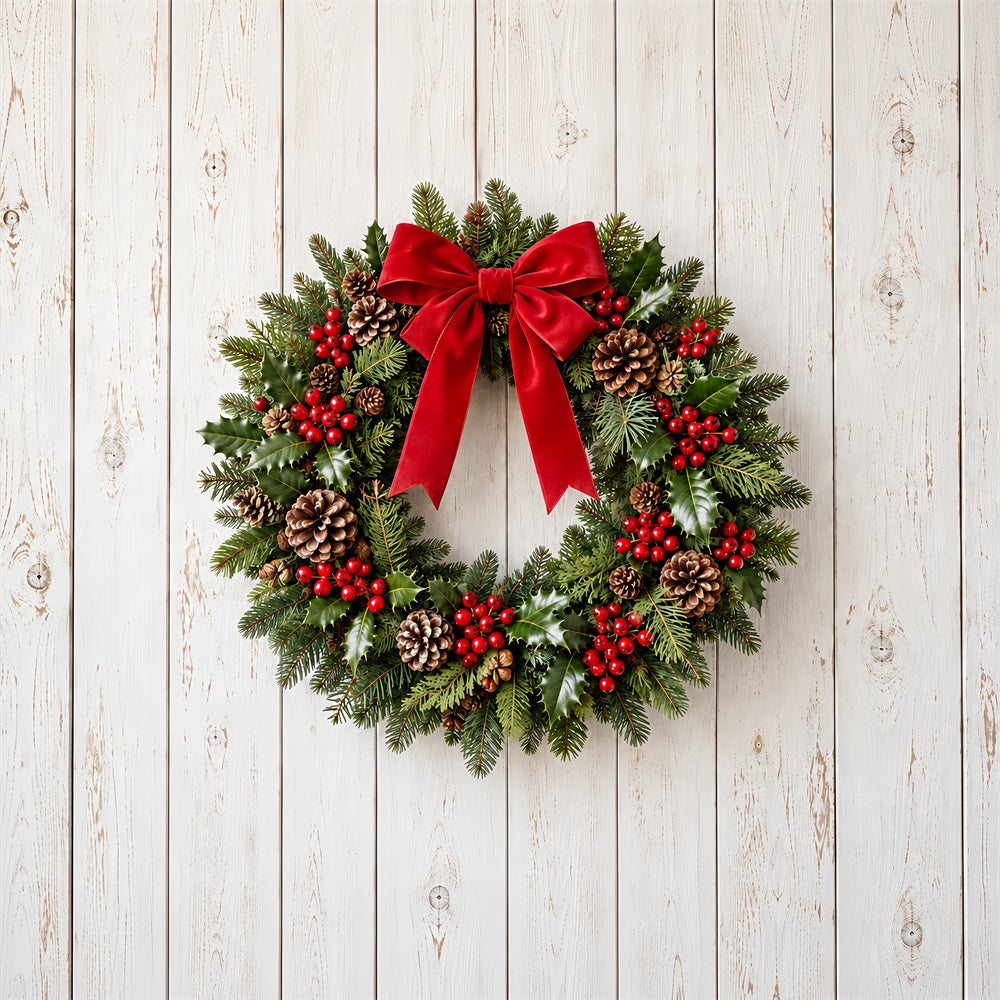 Christmas Wreath Garage Door Banner Evergreen Berry Ornament Christmas Garage Door Banner Decoration LXX610-63-1 Car