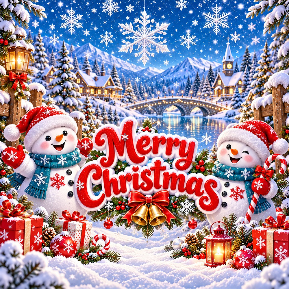 Christmas Theme Garage Door Cover Forest Snowman Greeting Christmas Garage Door Cover LXX610-64-1 Car