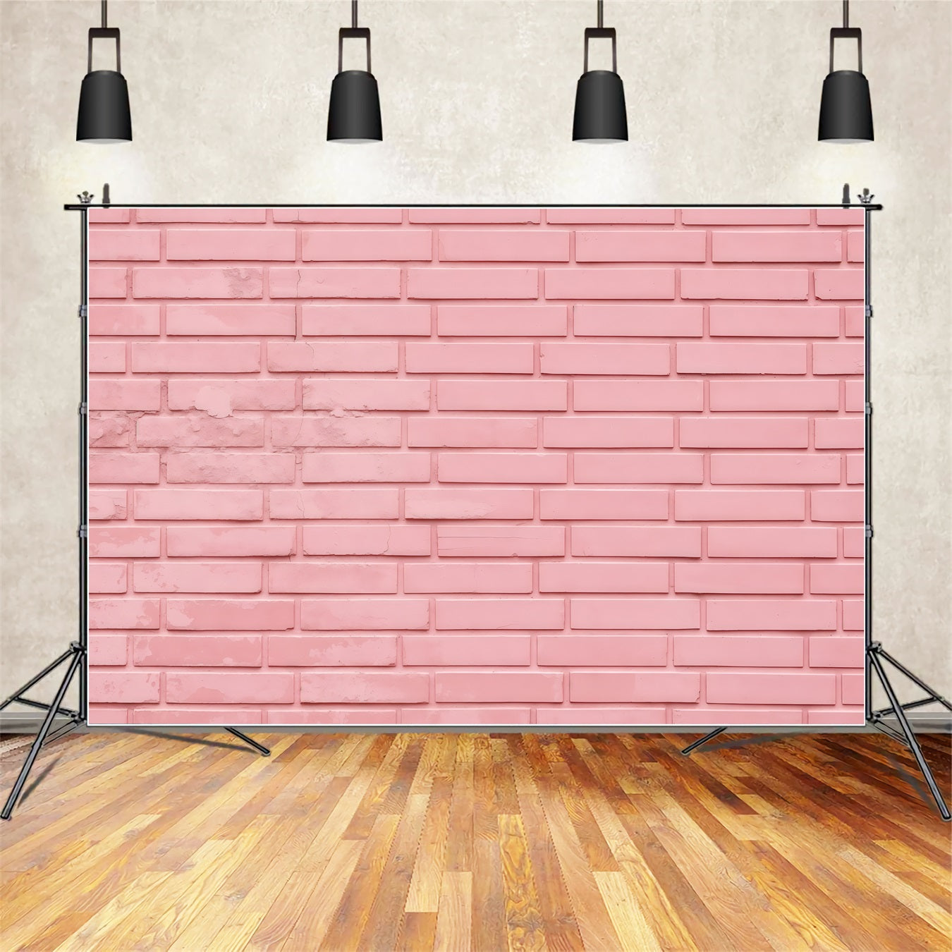 Pink Brick Wall Mother's Day Backdrop Pink Brick Minimal Texture Mother's Day Photo Backdrop Ideas LXX63-25