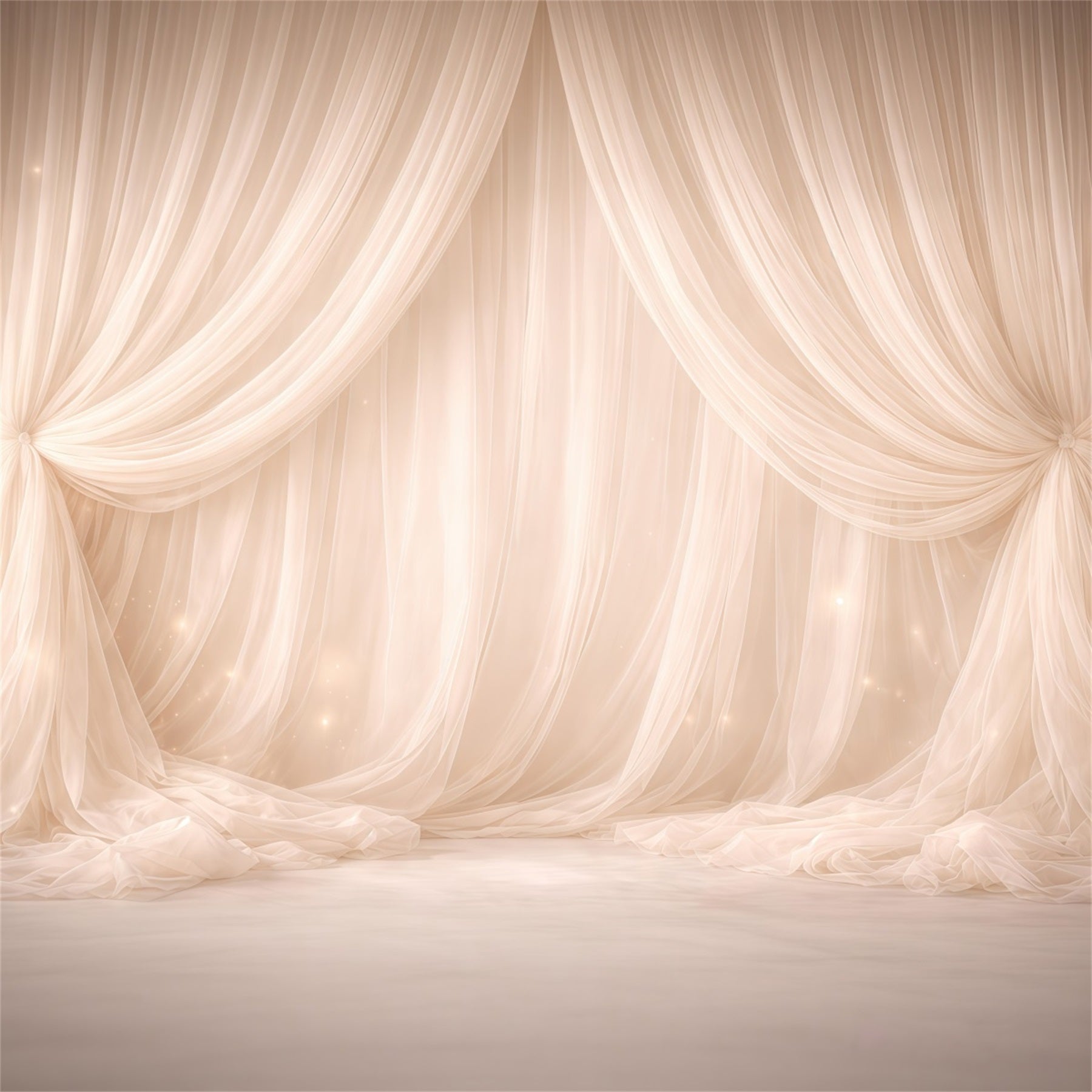 Dreamy Soft Focus Mother's Day Backdrop Champagne Drape Sparkle Lights Mother's Day Photo Backdrops LXX63-36