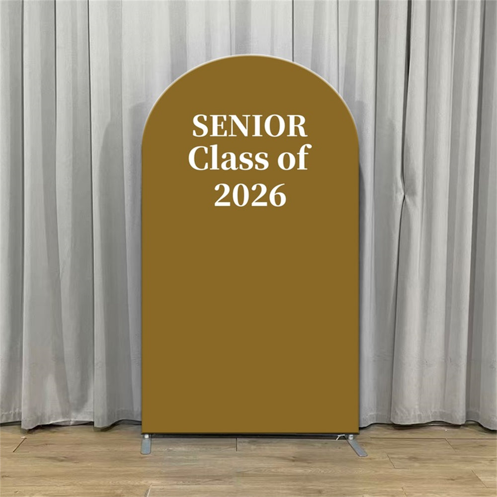 Graduation Backdrop For Stage Tan Bold Senior Typography Graduation St