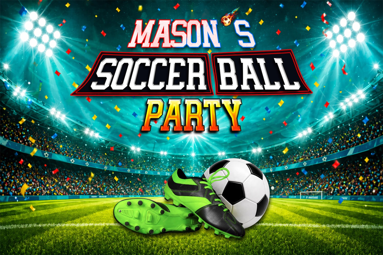 Team Celebration Backdrop Sneakers Stadium Soccer Ball Customization 2