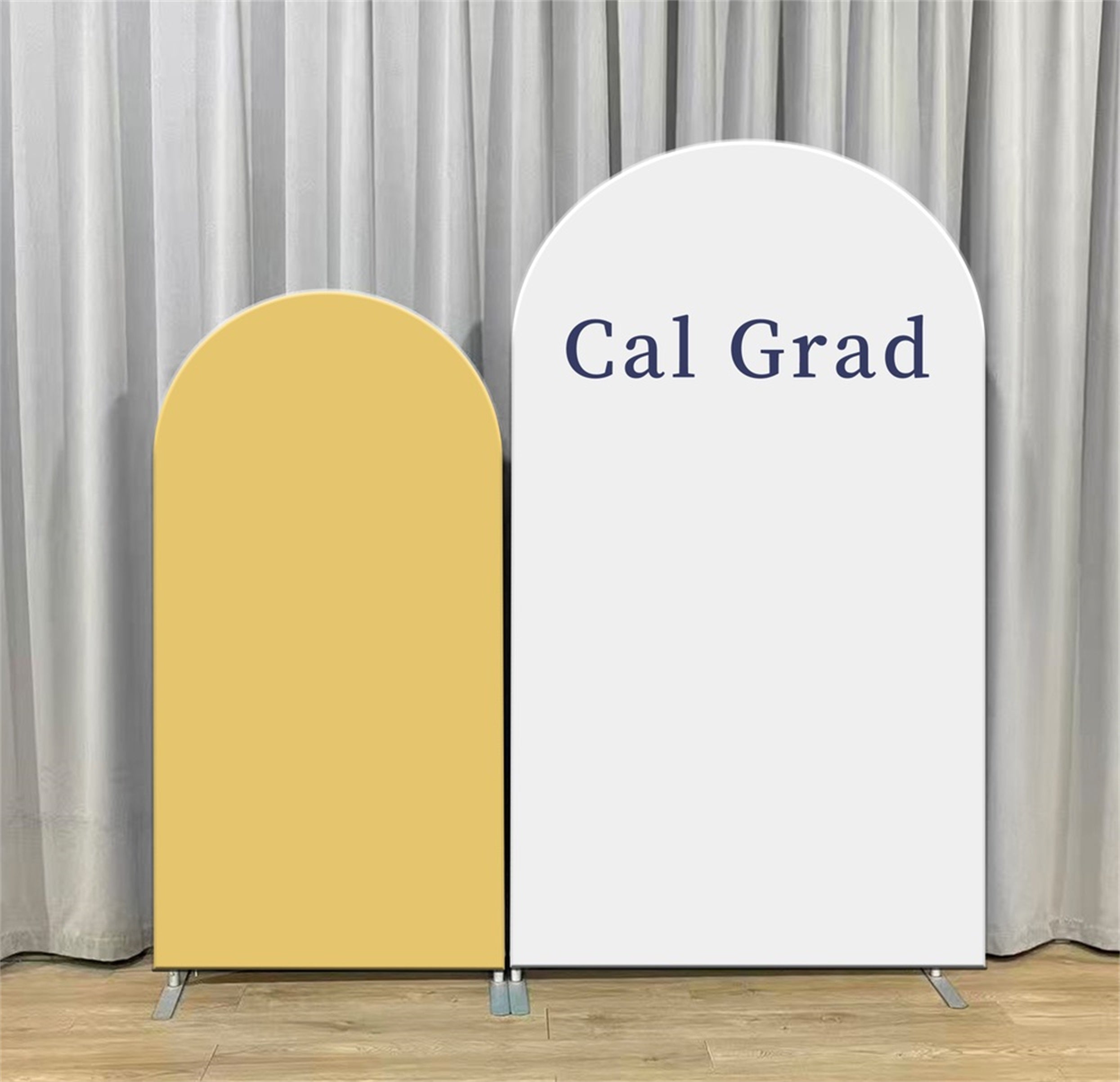 Graduation Party Backdrop Mustard White Dual Cal Grad Custom Graduation Party Backdrop LXX64-8
