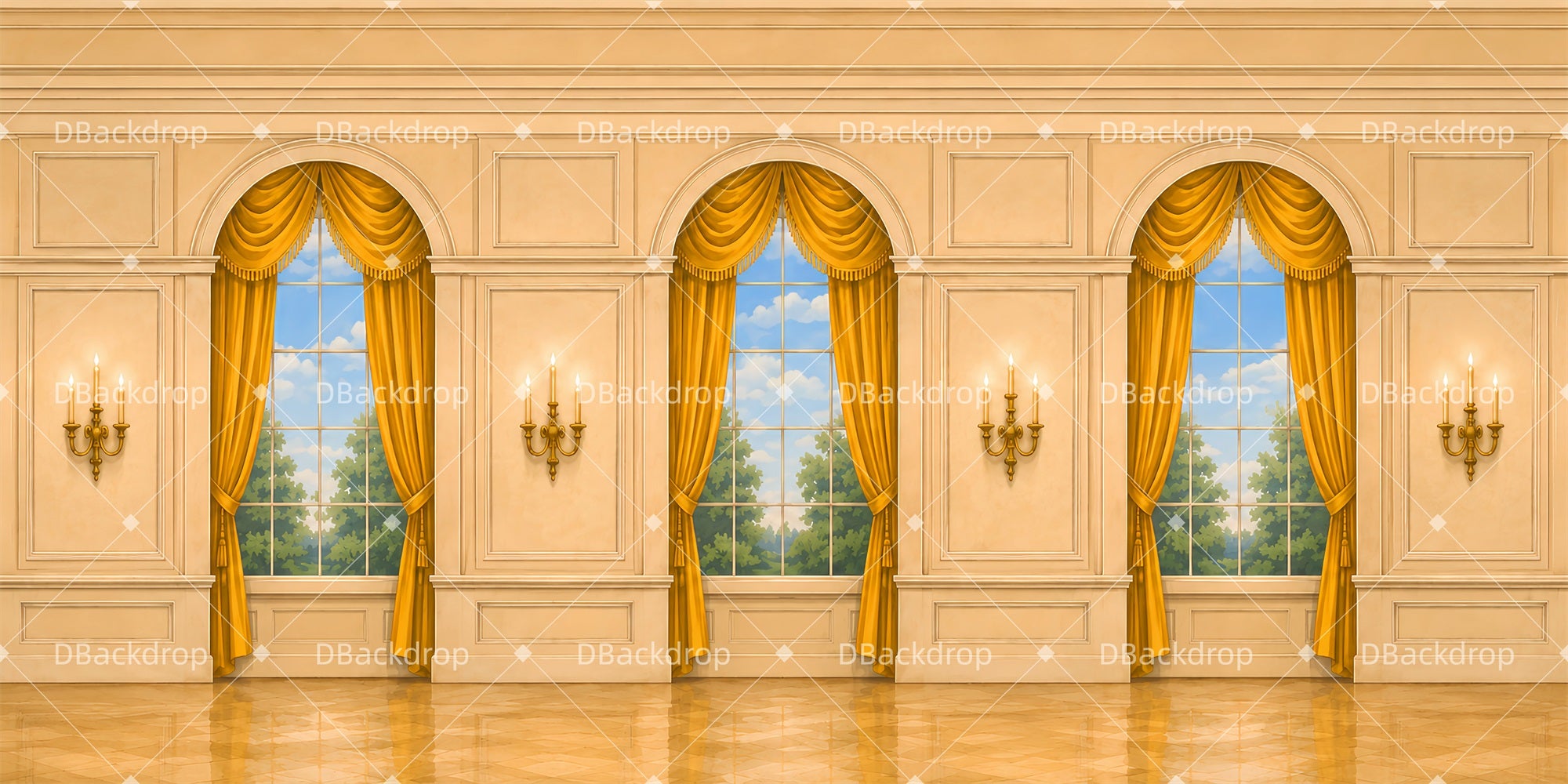 Stage Backdrop Ideas Golden Curtain Hall Dance Recital Backdrop LXX65-T117