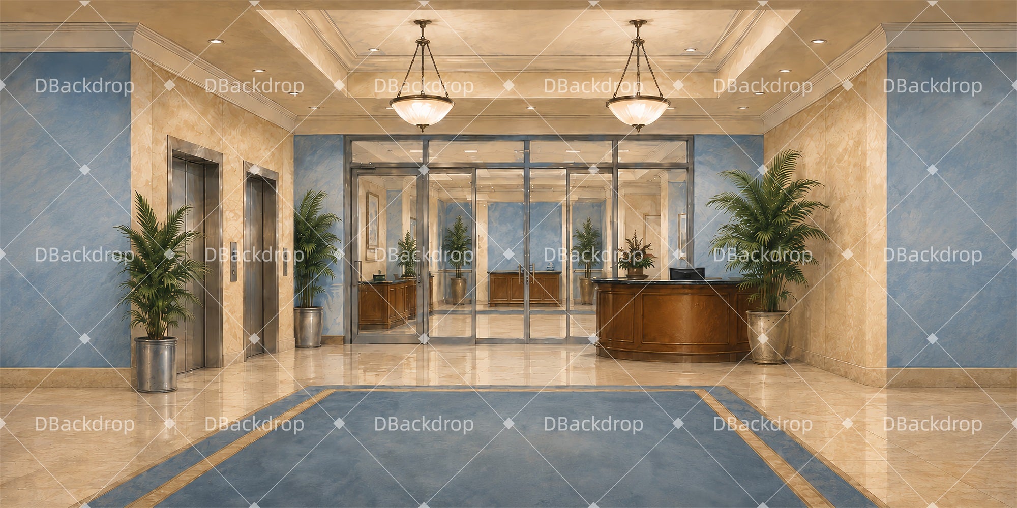 Theater Backdrop Executive Elevator Lobby Stage Backdrops For Sale LXX65-T30
