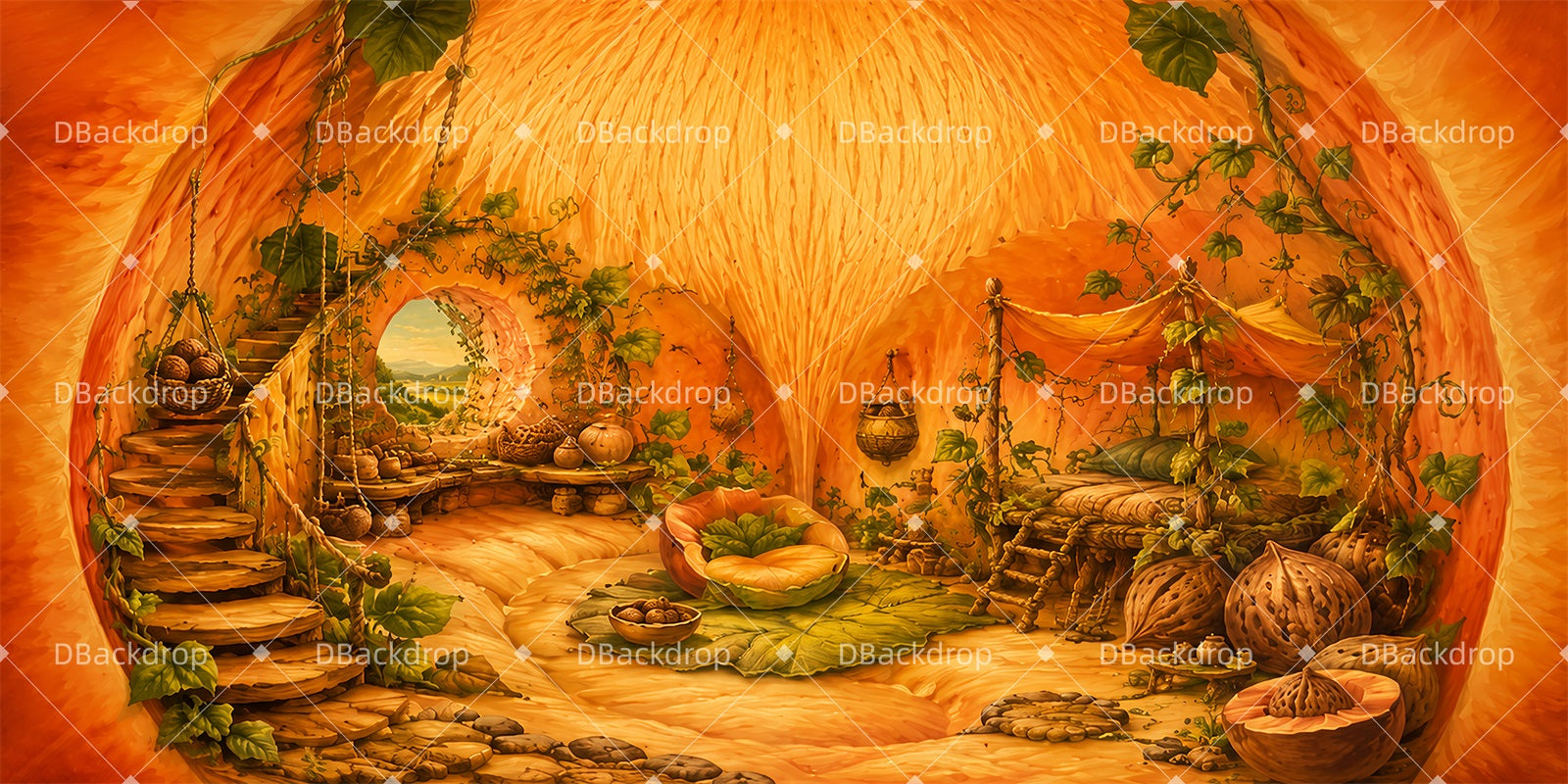 Theater Backdrop Giant Peach Room Professional Stage Backdrops LXX65-T44