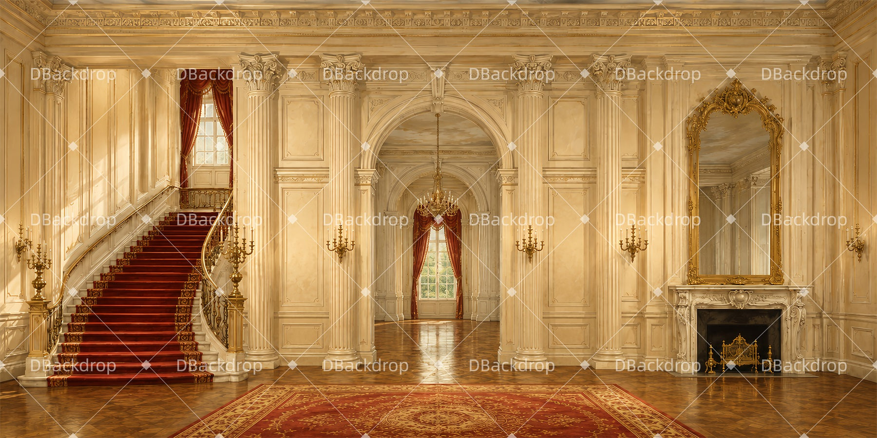 Dance Backdrops Grand Marble Foyer Professional Stage Backdrops LXX65-T55