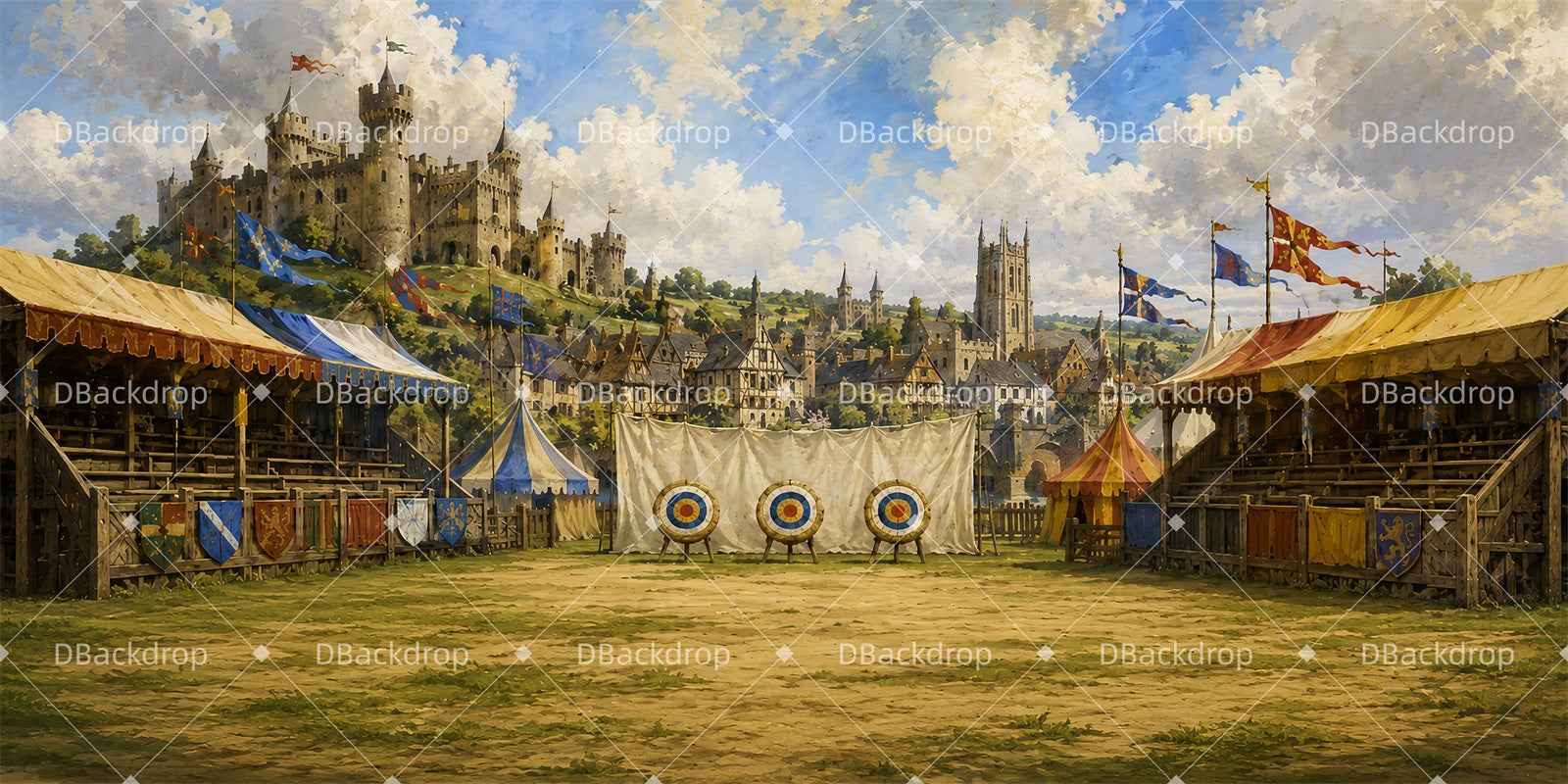 Stage Backdrop Royal Contest Grounds Theater Backdrops For Sale LXX65-T66