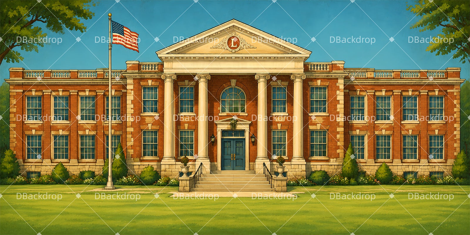 Performance Backdrop Classic High School Theater Backdrops LXX65-T82
