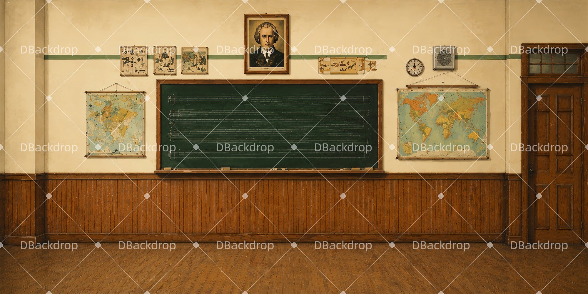 Stage Backdrop Vintage Music Classroom Cheap Theater Backdrops LXX65-T86