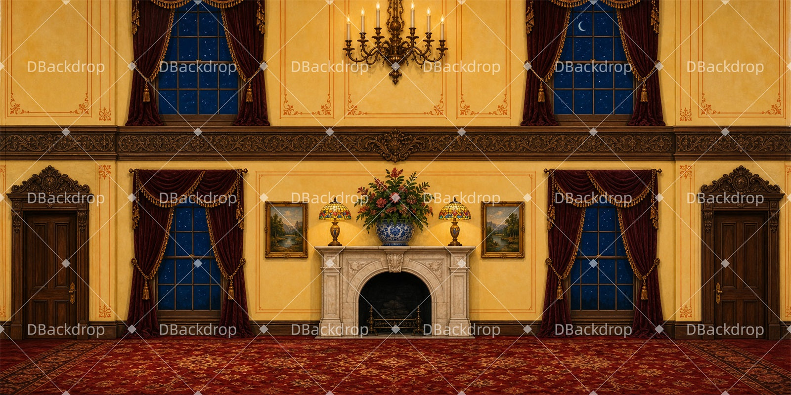 Theater Stage Backdrop Palace Parlor Performance Backdrops LXX66-T102