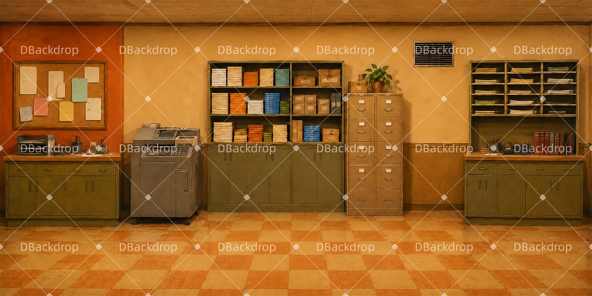 Stage Backdrop Office Copy Room Movie Theater Backdrop LXX66-T21