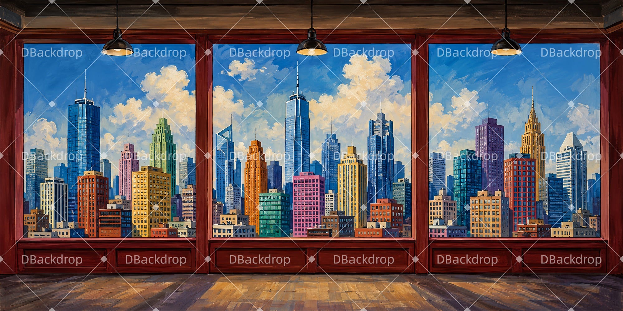 Theater Backdrops For Sale Sunlit Artist Studio Stage Backdrop CSH66-T25