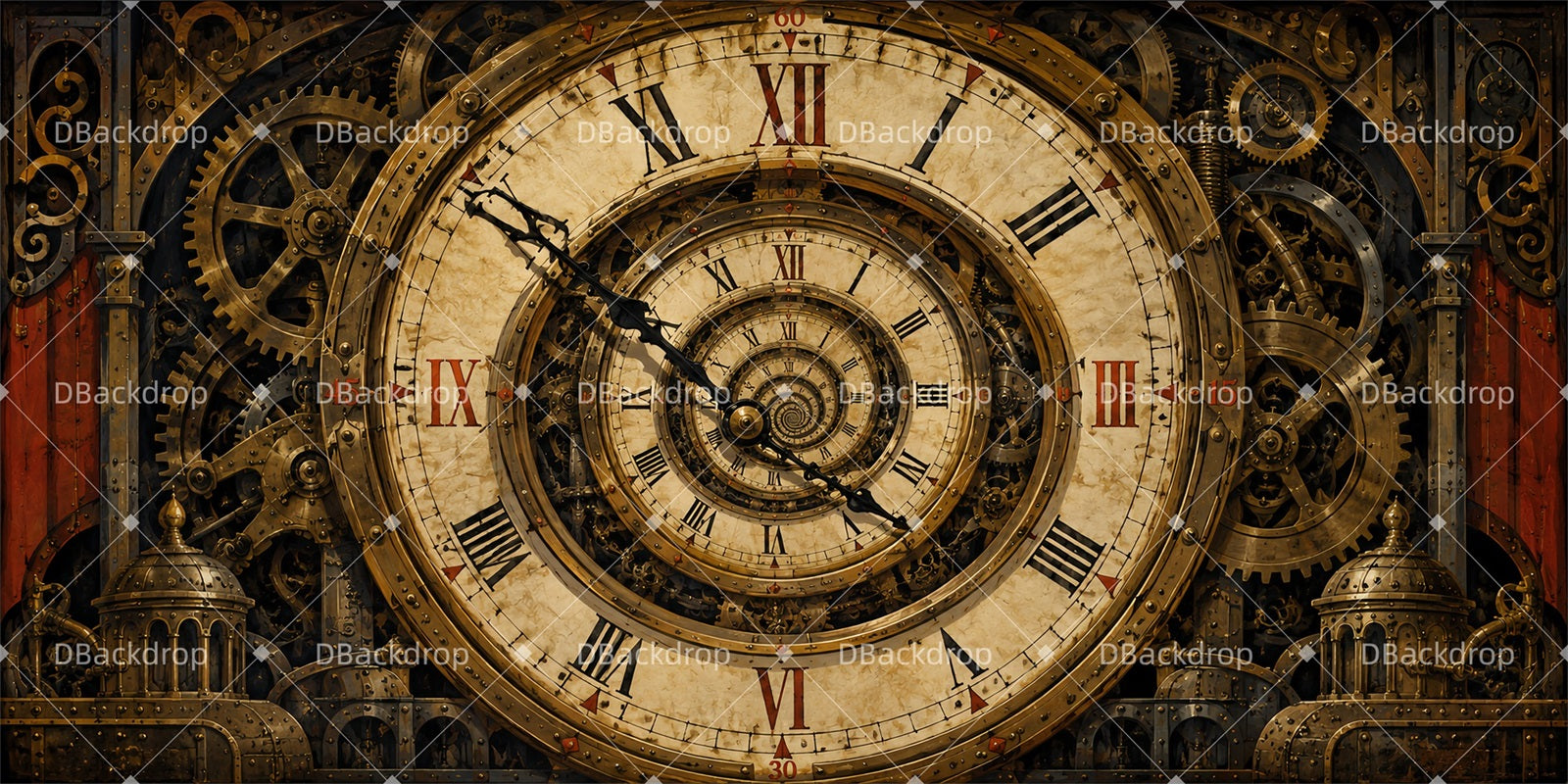 Large Stage Backdrops Time Spiral Cheap Theater Backdrops LXX66-T31