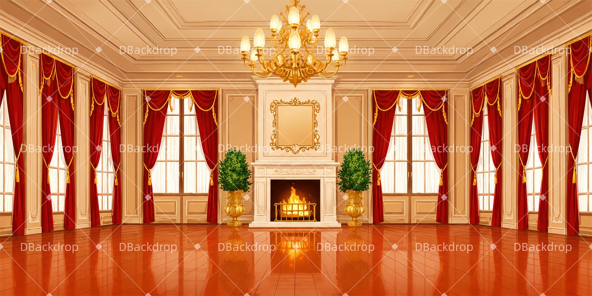 Dance Recital Backdrops Royal Crimson Room Theater Backdrops LXX66-T4