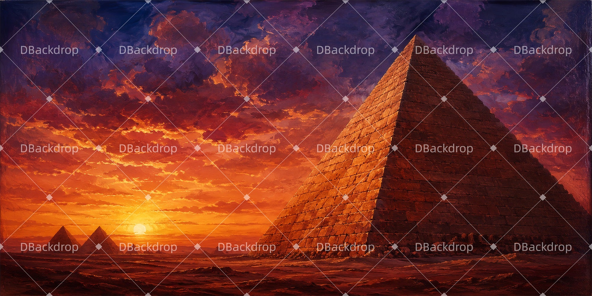 Scenery Backdrops For Theater Pyramid Desert Scenic Backdrops LXX66-T73