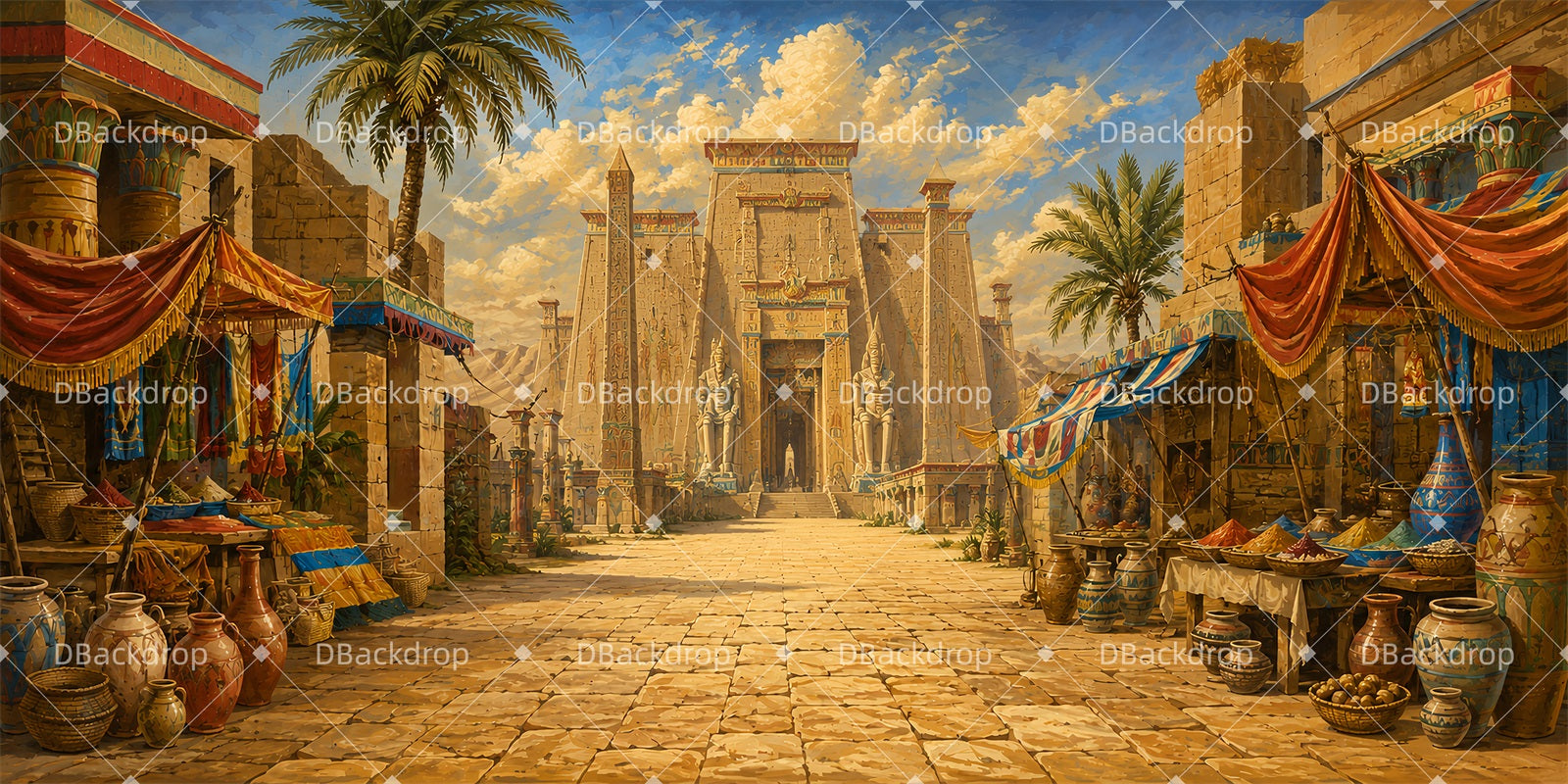 Stage Backdrop Egyptian Marketplace Performance Backdrop LXX66-T74