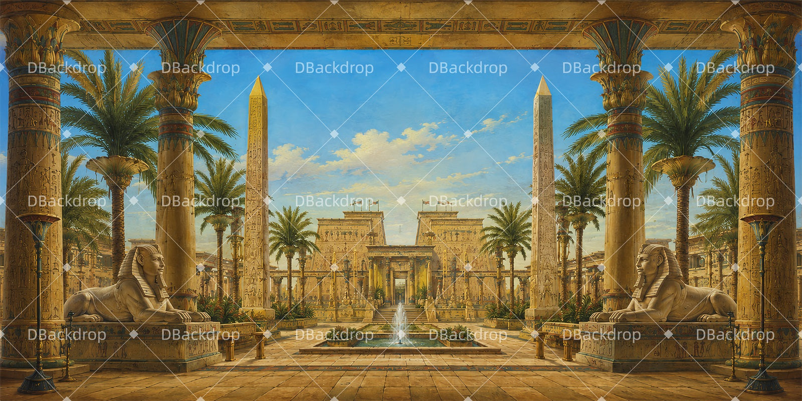 Stage Backdrops Temple Courtyard School Play Backdrops LXX66-T75