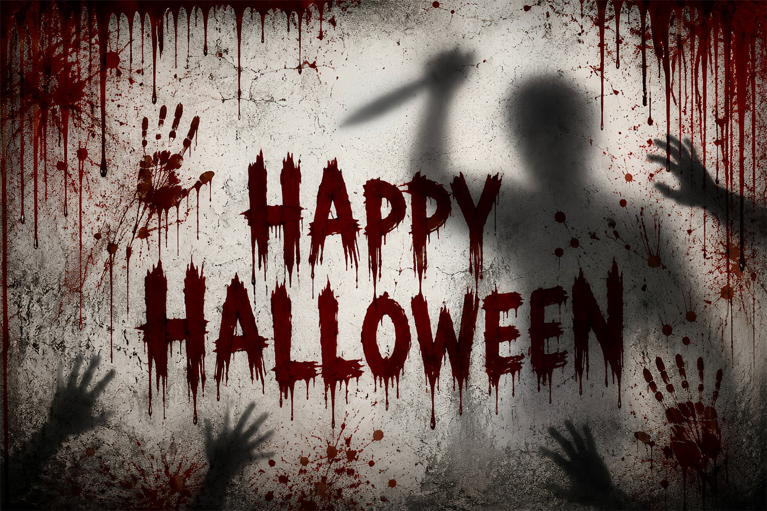 Halloween Bloody Backdrop Bloody Shadow Wall Horror Halloween Backdrops LXX67-109