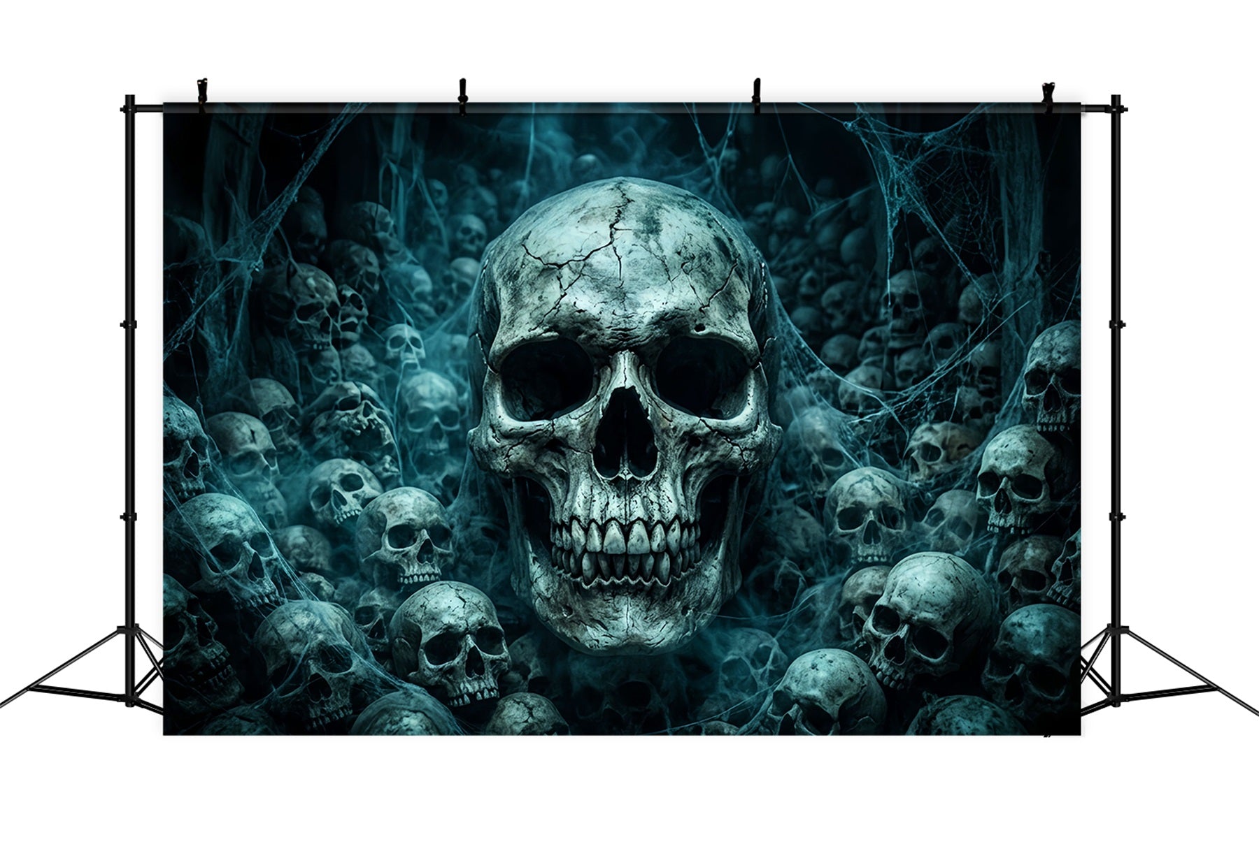 Skeleton Backdrop Cobweb Skull Crypt Horde Spooky Backdrops LXX67-235
