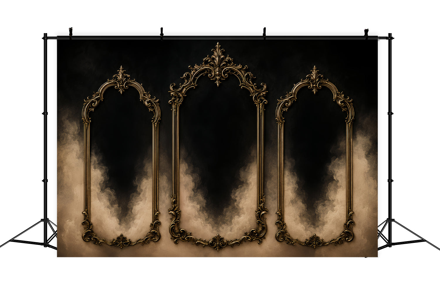 Simple Halloween Backdrop Ornate Golden Smoke Frames Extra Large Halloween Backdrop LXX67-53