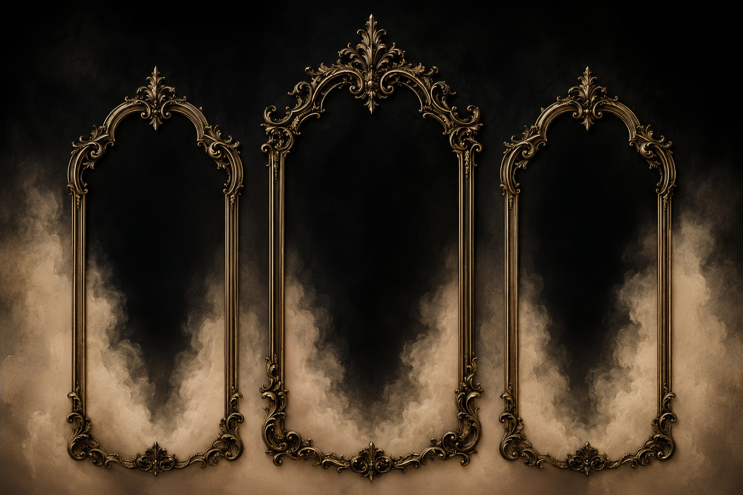 Simple Halloween Backdrop Ornate Golden Smoke Frames Extra Large Halloween Backdrop LXX67-53