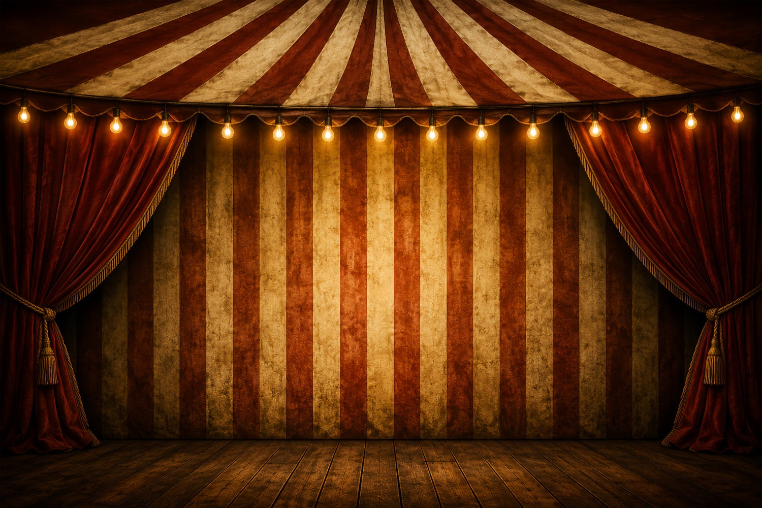 Halloween Backdrops For Pictures Vintage Circus Striped Stage Halloween Circus Backdrop LXX67-95