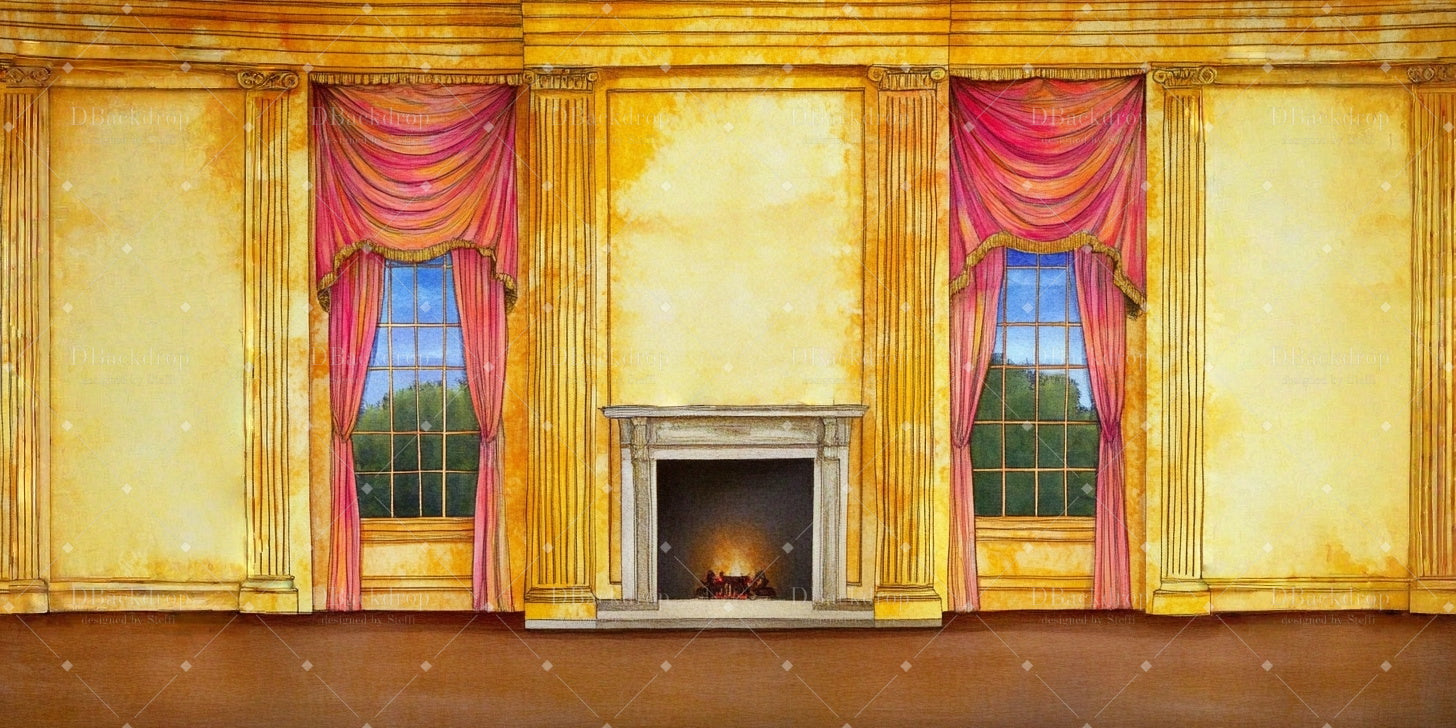 Movie Theater Backdrop Luxury Parlor Theater Backdrop CSH59-T7