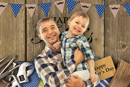 Happy Father’s Day Tools and Banner Backdrop M-47