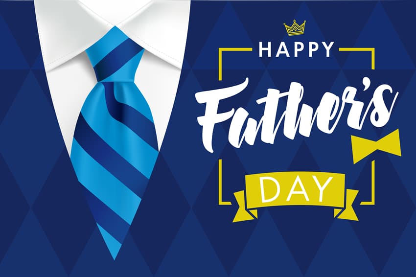 Rhombus Blue Suit Tie Father’s Day Backdrop
