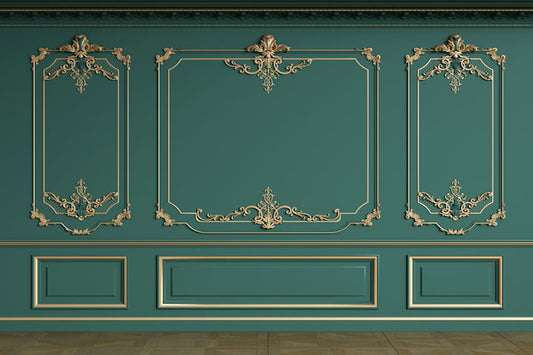 Classic Interior Wall with Moulding Backdrop